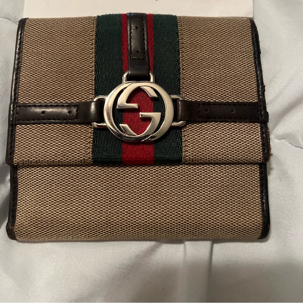 Gucci Vintage Sherry Line Compact Wallet